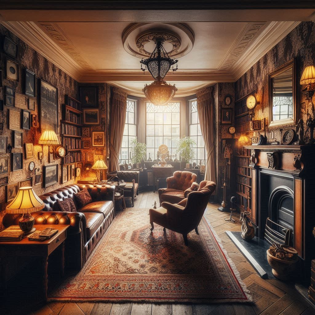 Foto van binnen 221B Baker Street